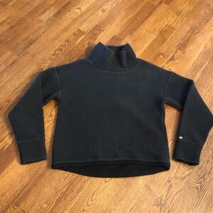 Calia textured Women's Black funnel neck Sweater